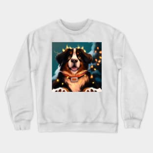 Cute Bernese Mountain Dog Drawing Crewneck Sweatshirt